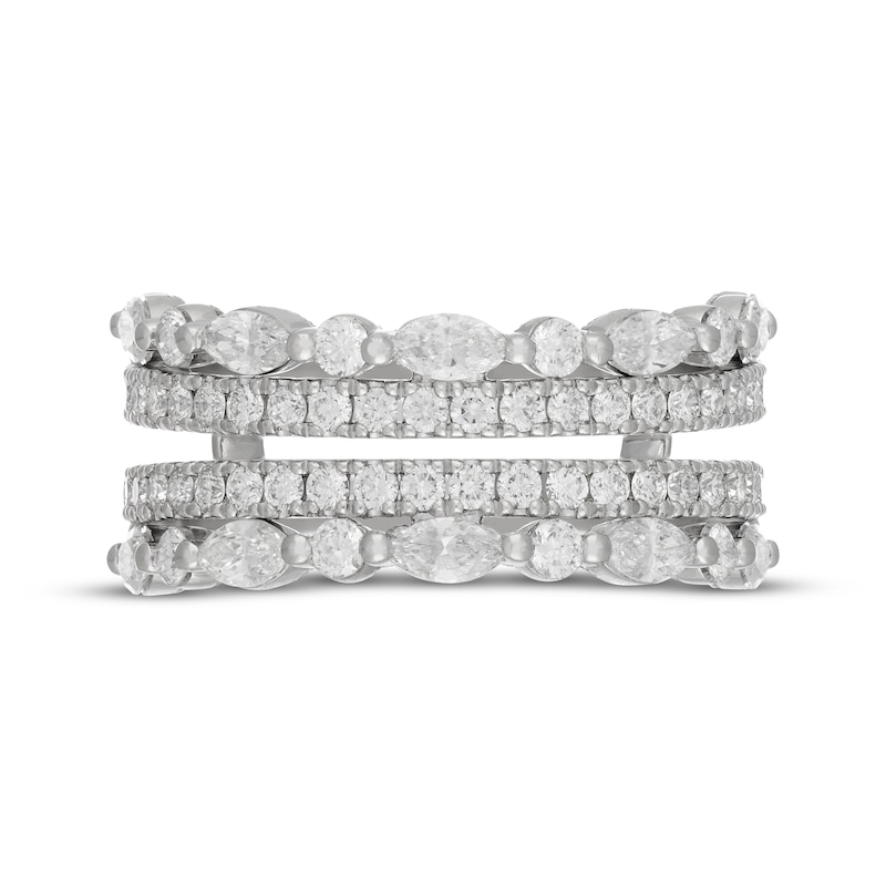 Main Image 3 of Neil Lane Artistry Marquise & Round-Cut Lab-Grown Diamond Enhancer Ring 1-1/2 ct tw 14K White Gold