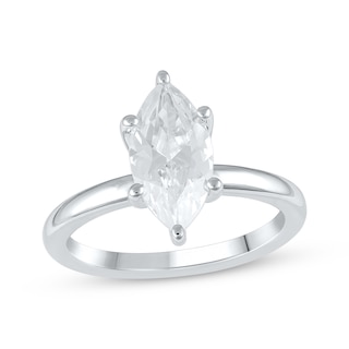 Now + Forever Marquise-Cut Lab-Grown Diamond Solitaire Engagement Ring 2 ct tw 14K White Gold (F/VS2)