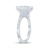Thumbnail Image 2 of Monique Lhuillier Bliss Radiant-Cut Lab-Grown Diamond Engagement Ring 3-3/8 ct tw 18K White Gold