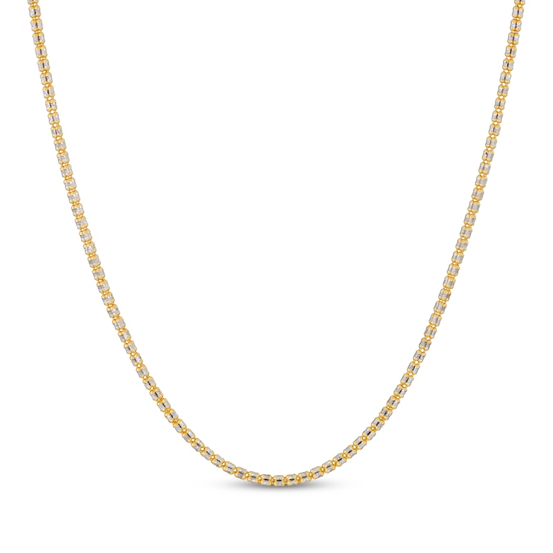 Main Image 1 of 2.6mm Diamond-Cut Ice Chain Necklace Solid 10K Yellow Gold 18"