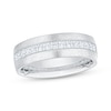 Thumbnail Image 1 of Now + Forever Men's Diamond Brushed Finish Wedding Band 1/2 ct tw 10K White Gold