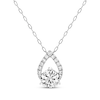 Thumbnail Image 1 of KAY Lab-Grown Diamonds Round-Cut Pear-Shaped Frame Necklace 5/8 ct tw 10K White Gold 18"