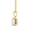 Thumbnail Image 2 of Le Vian Oval-Cut Opal Necklace 1/10 ct tw Diamonds 14K Honey Gold 19"