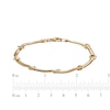 Thumbnail Image 4 of Chevron Chain Station Bracelet 24K Yellow Gold Vermeil Sterling Silver 7.5"