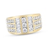 Thumbnail Image 1 of Men's Diamond Three-Row Ring 2 ct tw 10K Yellow Gold