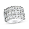 Thumbnail Image 1 of Le Vian Diamond Scalloped Multi-Row Ring 2-1/2 ct tw Platinum