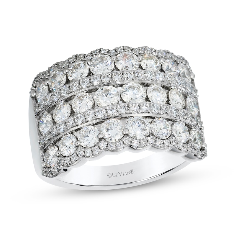Main Image 1 of Le Vian Diamond Scalloped Multi-Row Ring 2-1/2 ct tw Platinum