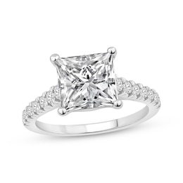 Now + Forever Lab-Grown Diamonds Princess-Cut Engagement Ring 3-1/2 ct tw Platinum