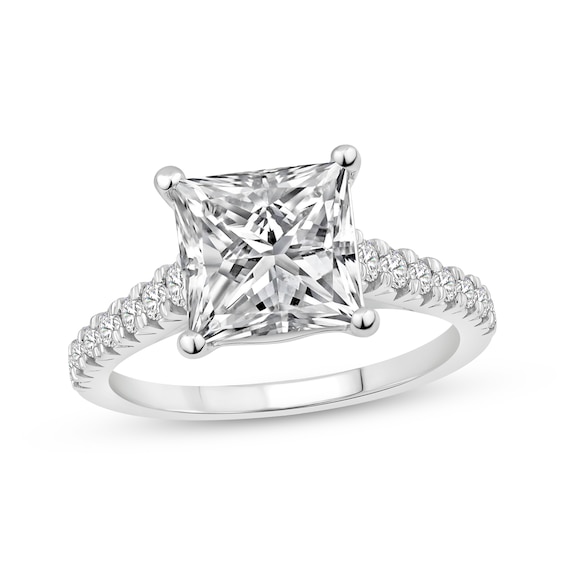 Now + Forever Lab-Grown Diamonds Princess-Cut Engagement Ring 3-1/2 ct tw Platinum