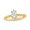 Thumbnail Image 1 of Now + Forever Marquise-Cut Diamond Solitaire Rope-Twist Ring 1/2 ct t 14K Yellow Gold (I/I2)