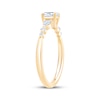 Thumbnail Image 2 of Now + Forever Lab-Grown Diamonds Oval-Cut & Pear-Shaped Three-Stone Engagement Ring 5/8 ct tw 14K Yellow Gold