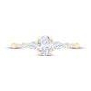 Thumbnail Image 3 of Now + Forever Lab-Grown Diamonds Oval-Cut & Pear-Shaped Three-Stone Engagement Ring 5/8 ct tw 14K Yellow Gold