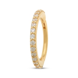 Cubic Zirconia Cartilage Hoop 14K Yellow Gold