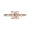 Thumbnail Image 3 of Neil Lane Cushion-Cut Morganite & Diamond Engagement Ring 3/8 ct tw 14K Rose Gold