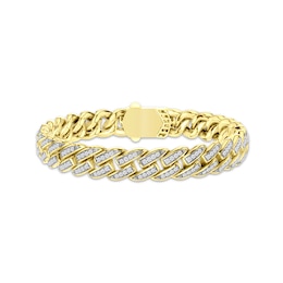 Men's Diamond Angled Link Bracelet 2 ct tw 10K White Gold 8.5"