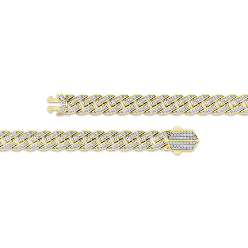 Main Image 3 of Men's Diamond Angled Link Bracelet 2 ct tw 10K White Gold 8.5"