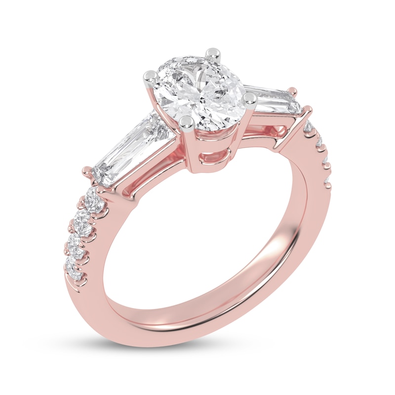 Main Image 2 of Now + Forever Lab-Grown Diamonds Oval-Cut Engagement Ring 1-3/4 ct tw 14K Rose Gold