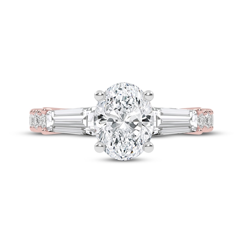 Main Image 3 of Now + Forever Lab-Grown Diamonds Oval-Cut Engagement Ring 1-3/4 ct tw 14K Rose Gold
