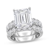 Thumbnail Image 1 of Lab-Grown Diamonds Emerald-Cut Bridal Set 8 ct tw 14K White Gold