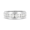 Thumbnail Image 3 of Now + Forever Lab-Grown Diamonds Men's Stepped Wedding Band 1 ct tw 10K White Gold