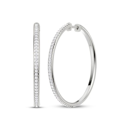 KAY Lab-Grown Diamonds Hoop Earrings 1/2 ct tw Sterling Silver