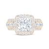 Thumbnail Image 3 of Now + Forever Lab-Grown Diamonds Princess-Cut Halo Engagement Ring 5 ct tw 14K Yellow Gold