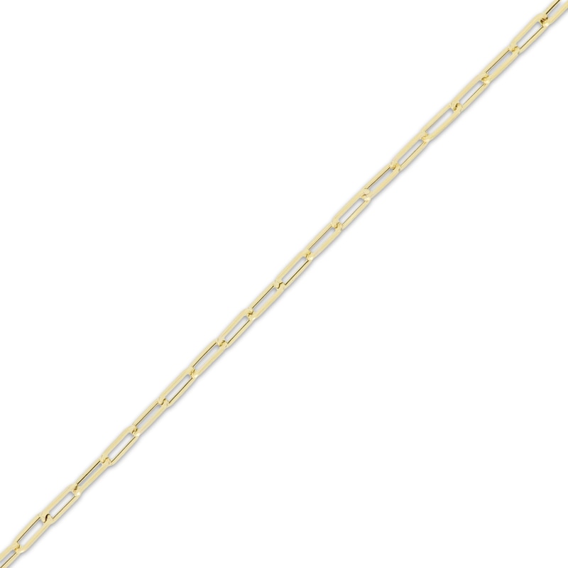 Main Image 2 of 2.3mm Paperclip Chain Anklet Hollow 10K Yellow Gold 10"