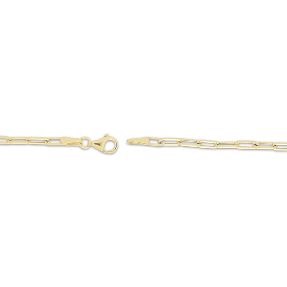 Thumbnail Image 3 of 2.3mm Paperclip Chain Anklet Hollow 10K Yellow Gold 10"