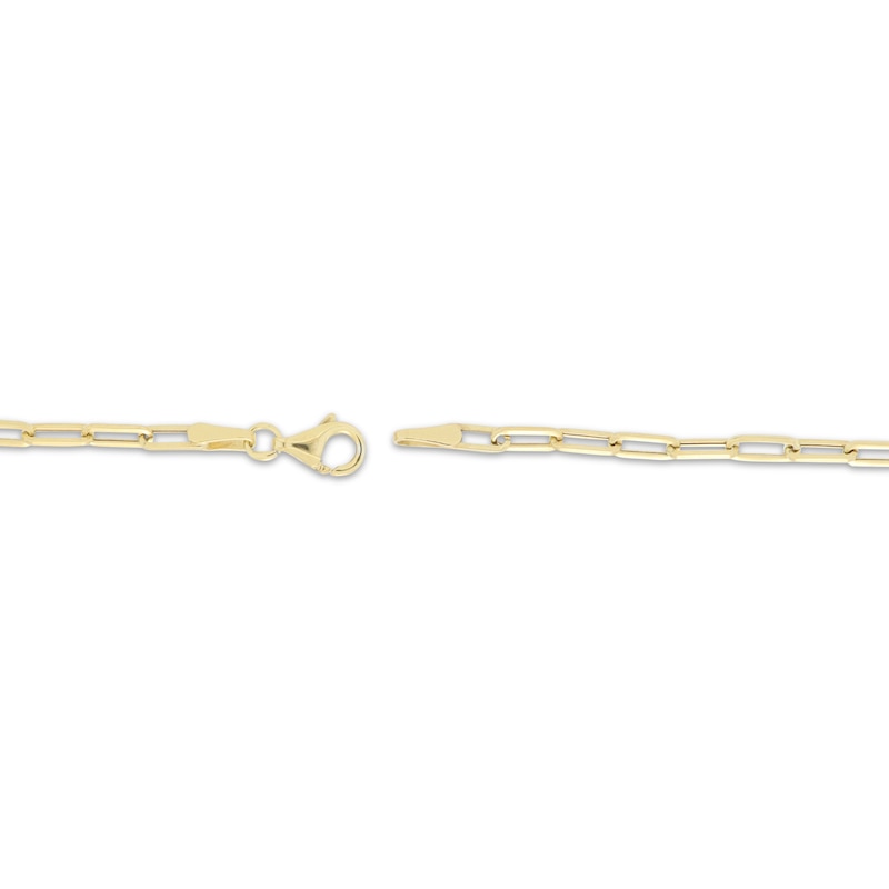 Main Image 3 of 2.3mm Paperclip Chain Anklet Hollow 10K Yellow Gold 10"