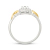 Thumbnail Image 3 of Lab-Grown Diamond Cushion-Shaped Halo Promise Ring 1/5 ct tw 10K Two-Tone Gold