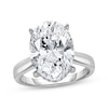 Thumbnail Image 1 of Now + Forever Lab-Grown Diamonds Oval-Cut Solitaire Hidden Halo Engagement Ring 6-1/6 ct tw 14K White Gold (F/VS2)
