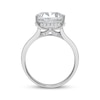 Thumbnail Image 2 of Now + Forever Lab-Grown Diamonds Oval-Cut Solitaire Hidden Halo Engagement Ring 6-1/6 ct tw 14K White Gold (F/VS2)