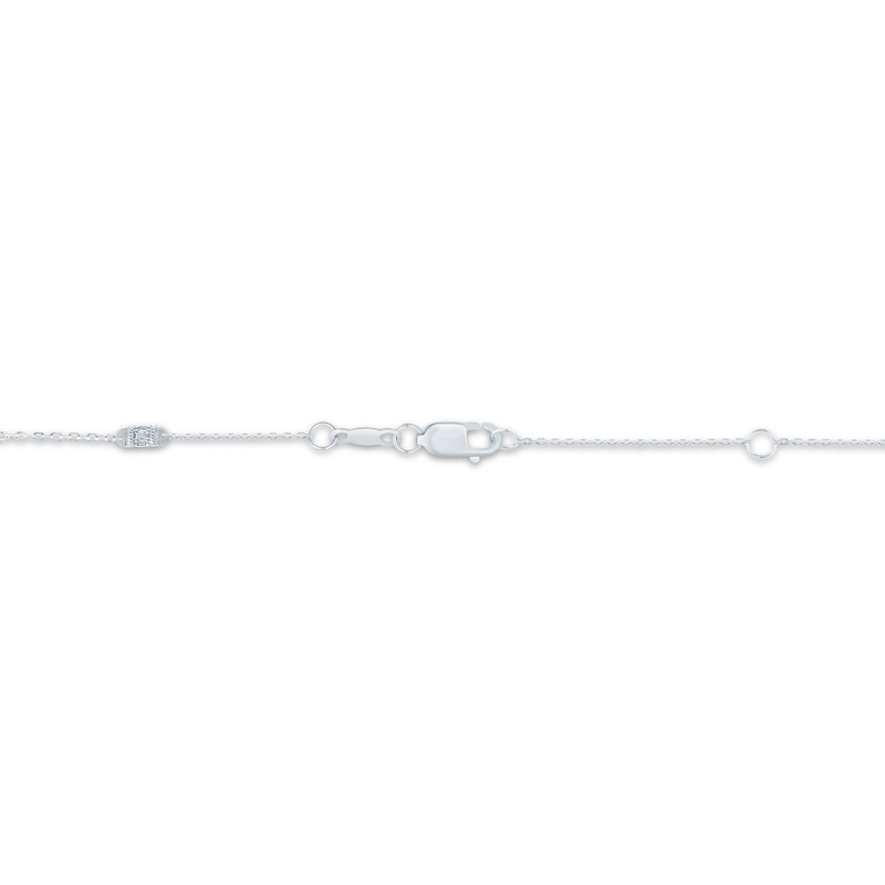 Main Image 4 of Monique Lhuillier Bliss Lab-Grown Diamond Bow Necklace 5/8 ct tw Platinum-Plated Sterling Silver 18"