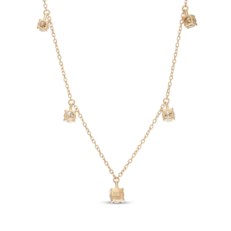 Main Image 3 of Neil Lane Desert Diamonds Dangle Station Necklace 1-1/4 ct tw 10K Yellow Gold 18"