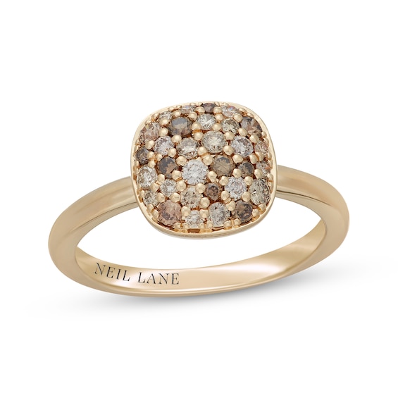 Neil Lane Desert Diamonds Cushion-Shaped Scatter Ring 1/2 ct tw 10K Yellow Gold 18"