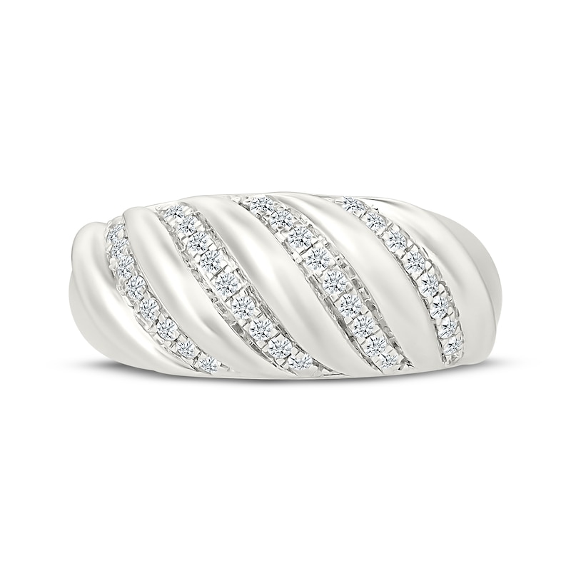 Main Image 4 of KAY Lab-Grown Diamonds Croissant Fashion Ring 1/4 ct tw Sterling Silver