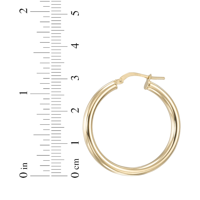 Main Image 4 of Hoop Earrings 24K Yellow Gold Vermeil Sterling Silver 31mm