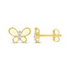 Thumbnail Image 3 of KAY Lab-Grown Diamonds Milgrain Butterfly Stud Earrings 1/20 ct tw 10K Yellow Gold