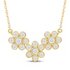 Thumbnail Image 1 of KAY Lab-Grown Diamonds Bezel-Set Flower Necklace 1/2 ct tw 10K Yellow Gold 18"
