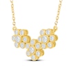 Thumbnail Image 2 of KAY Lab-Grown Diamonds Bezel-Set Flower Necklace 1/2 ct tw 10K Yellow Gold 18"