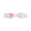 Thumbnail Image 4 of KAY Lab-Grown Diamonds Pink Enamel Heart Deconstructed Ring 1/15 ct tw Sterling Silver