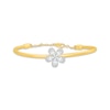 Thumbnail Image 1 of KAY Lab-Grown Diamonds Pear-Shaped & Round-Cut Flower Bangle Bracelet 1-1/5 ct tw 10K Yellow Gold