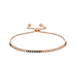 Le Vian Desert Diamonds Chocolate Ombré Bolo Bracelet 1 ct tw 14K Strawberry Gold 9.5"