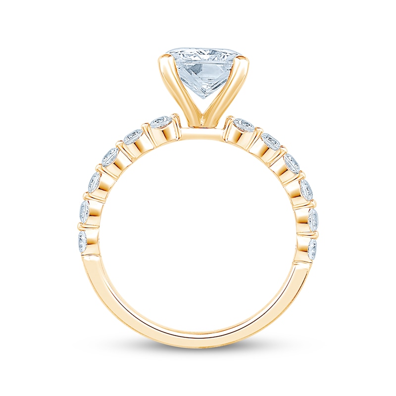Main Image 2 of Now + Forever Lab-Grown Diamonds Emerald-Cut Engagement Ring 3-1/2 ct tw 14K Yellow Gold