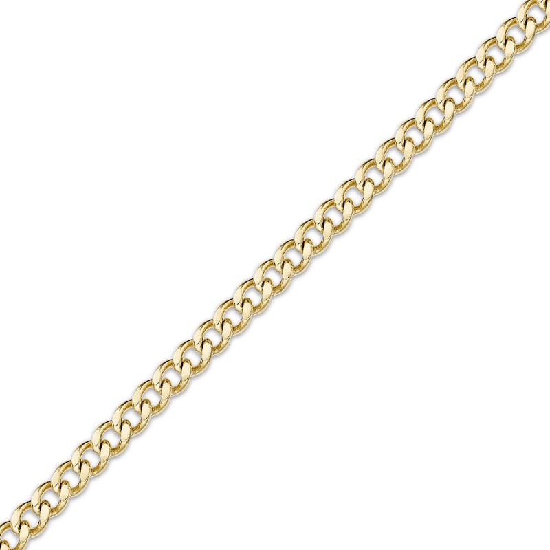 Main Image 2 of 2mm Curb Chain Necklace Yellow Ion-Plated Stainless Steel 26"