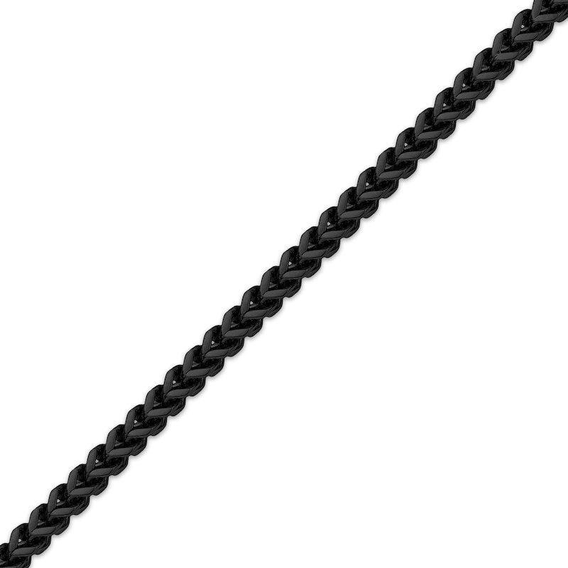 Main Image 2 of 2.5mm Foxtail Chain Necklace Black Ion-Plated Stainless Steel 26"
