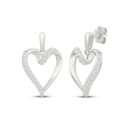 KAY Lab-Grown Diamonds Looping Heart Dangle Earrings 1/4 ct tw Sterling Silver