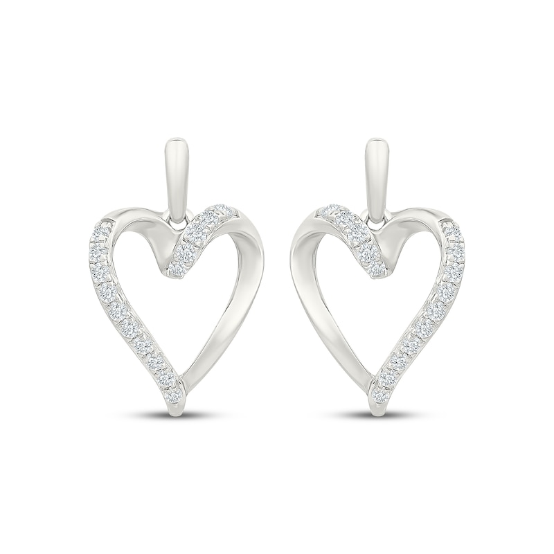 Main Image 2 of KAY Lab-Grown Diamonds Looping Heart Dangle Earrings 1/4 ct tw Sterling Silver