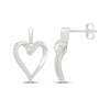 Thumbnail Image 3 of KAY Lab-Grown Diamonds Looping Heart Dangle Earrings 1/4 ct tw Sterling Silver