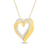 Thumbnail Image 2 of KAY Lab-Grown Diamonds Intertwined Double Heart Necklace 1/4 ct tw Sterling Silver 18"